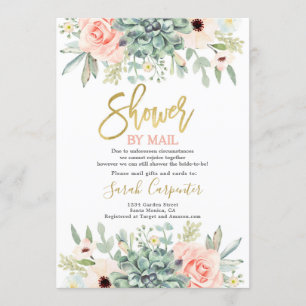 Shower by Mail Succulents Bridal Shower Invitation