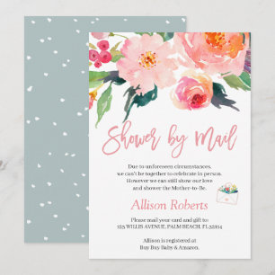 Shower by Mail Whimsical Watercolor Garden Floral Invitation