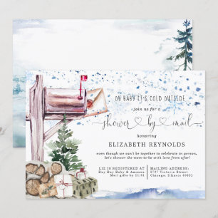 Shower by Mail   Winter Christmas Baby Shower Invitation
