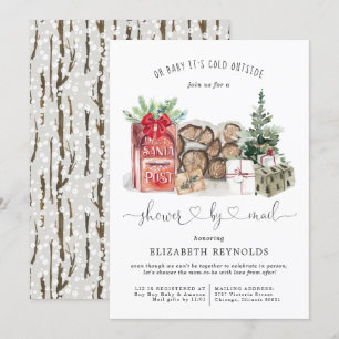 Shower by Mail   Winter Christmas Baby Shower Invitation