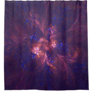 Shower Curtain Abstract Blue And Purple Shape