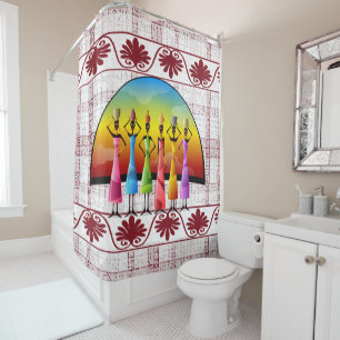 Shower Curtain African