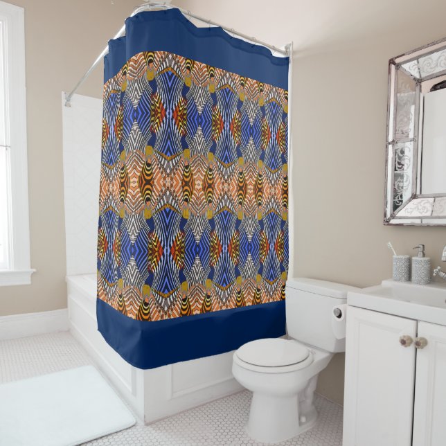 Shower Curtain/African Pattern Curtain (In Situ)