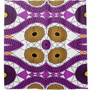 Shower Curtain African Print fabric Ethnic flowers