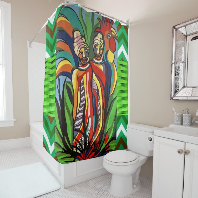 Shower Curtain African Women Parrot (In Situ)