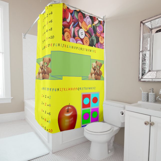 Shower Curtain Alphabet (In Situ)