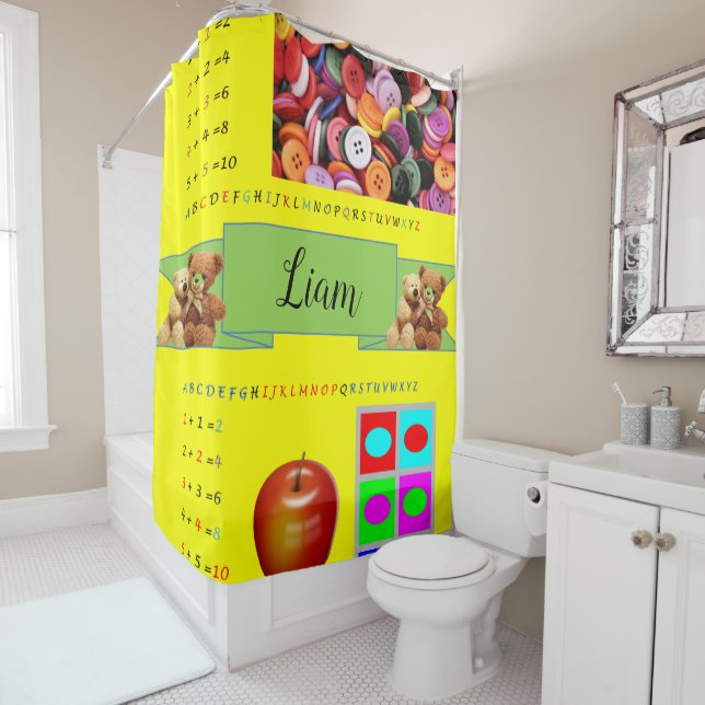 Shower Curtain Alphabet (In Situ)