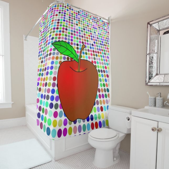 Shower Curtain Apple (In Situ)