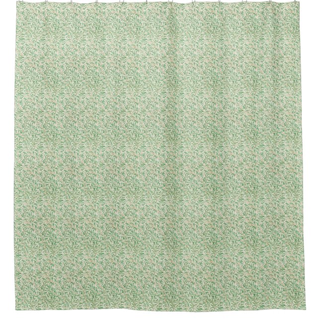Shower Curtain Art Nouveau Willow Bough Pattern  (Front)