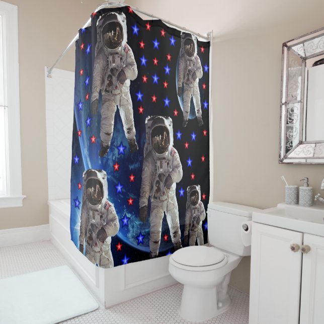 Shower Curtain Astronaut (In Situ)