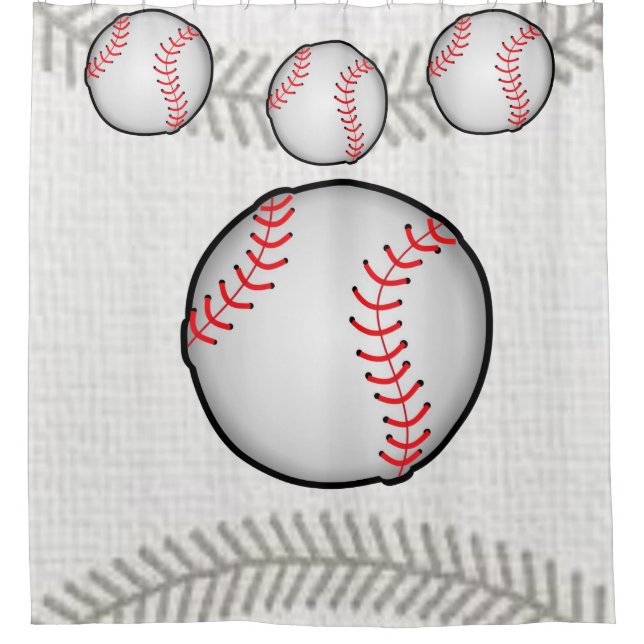 Shower Curtain Baseball (Front)