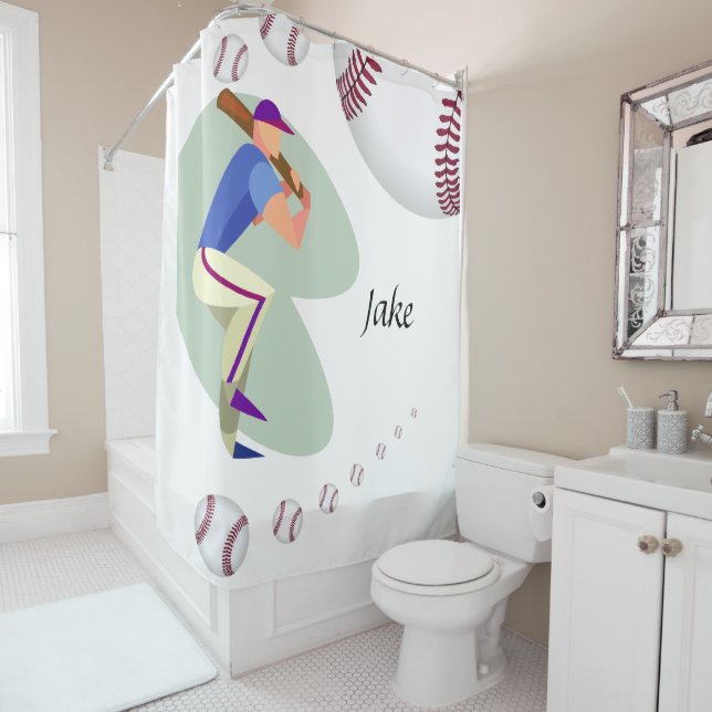 Shower Curtain Baseball (In Situ)