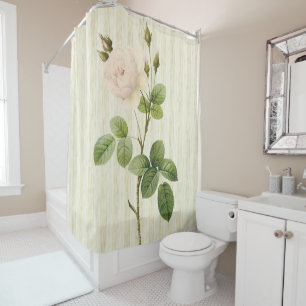 Shower Curtain Beige Floral