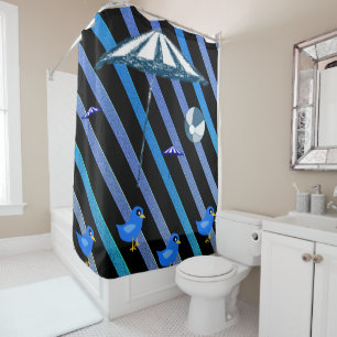 Shower curtain Birds