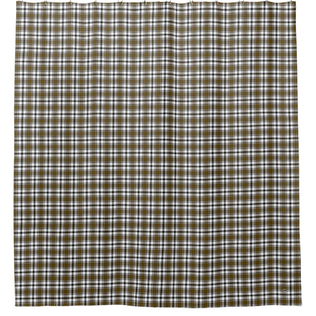Shower Curtain Brown Plaid HAMbyWG (Front)