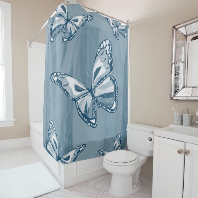 Shower curtain butterflies (In Situ)