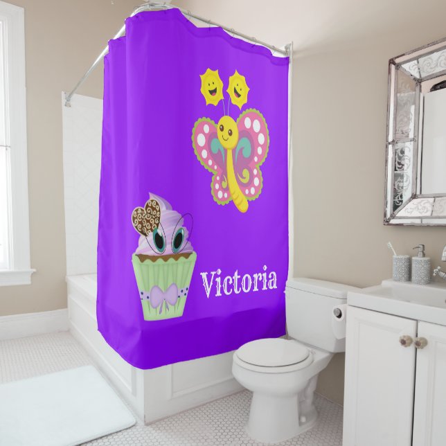 Shower Curtain Butterfly Ice Cream (In Situ)