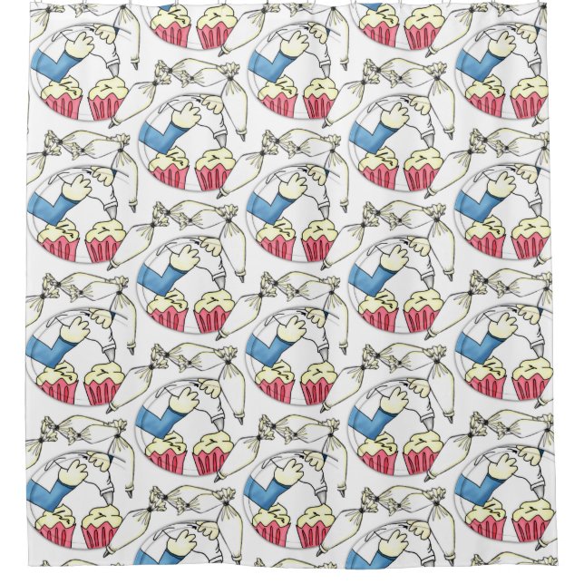 Shower Curtain Cake Decorator (Front)