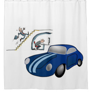 Shower Curtain Car Salesman