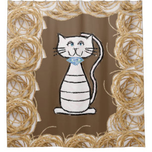 Shower Curtain Cat