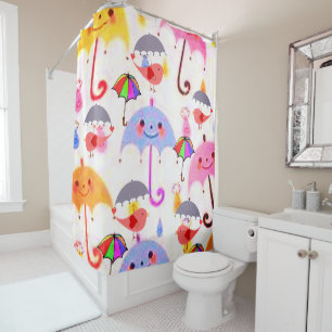 Shower Curtain Children's Birds