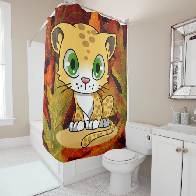 Shower Curtain Children's Cats (In Situ)