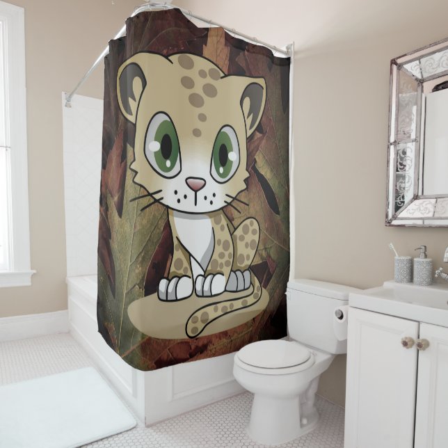 Shower Curtain Children's Cats (In Situ)
