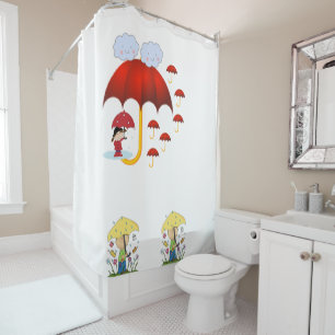 Shower Curtain Children's Rain