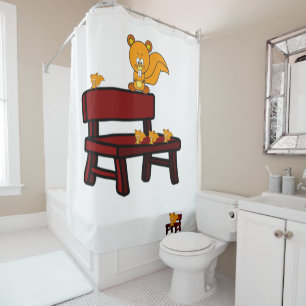 Shower Curtain Children's Squirrels