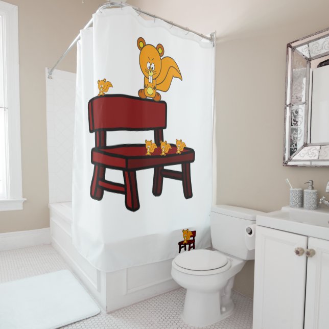 Shower Curtain Children's Squirrels (In Situ)