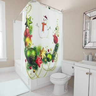 Shower curtain Christmas