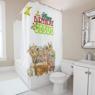 Shower curtain Christmas