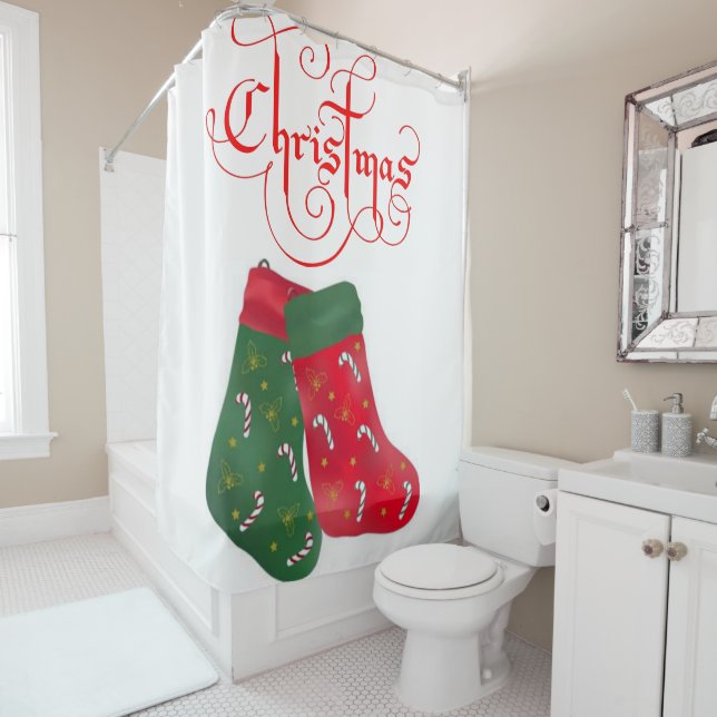 Shower curtain Christmas (In Situ)