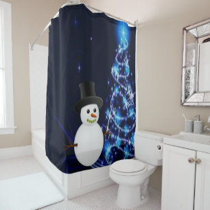 Shower curtain Christmas