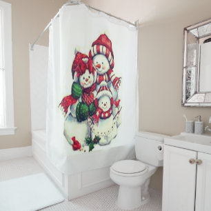 Shower curtain Christmas
