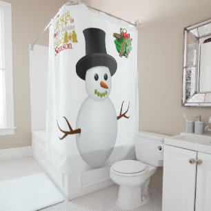 Shower curtain Christmas