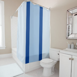 Shower Curtain Classic Plain Light Dark Blue