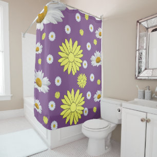 Shower curtain daisy