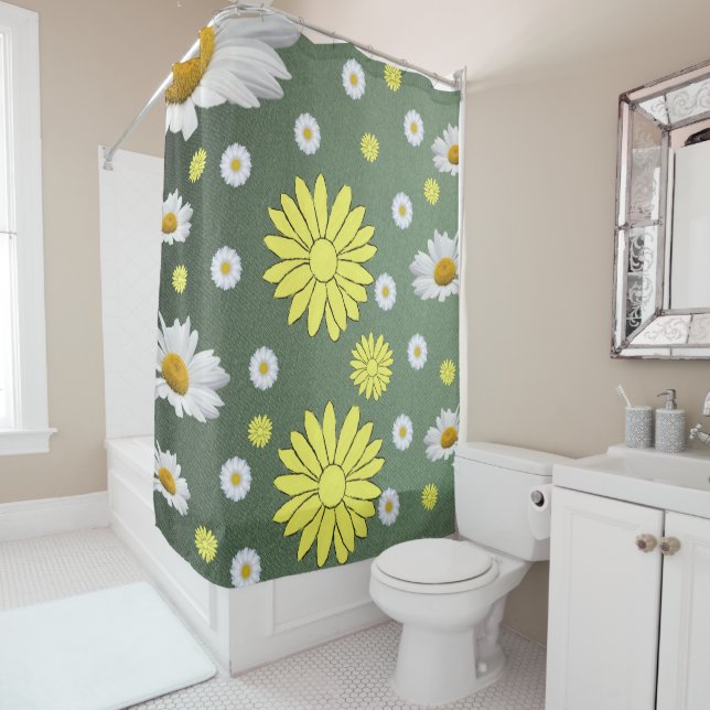 Shower curtain daisy (In Situ)