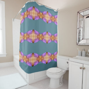 Shower Curtain Design Mandala Stripes