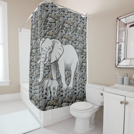 Image of Shower Curtain Elephant
