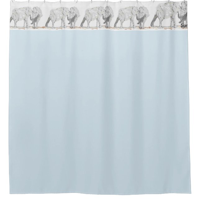 Shower Curtain /Elephants (Front)