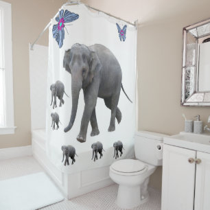 Shower curtain Elephants
