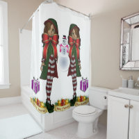 Shower Curtain Elf