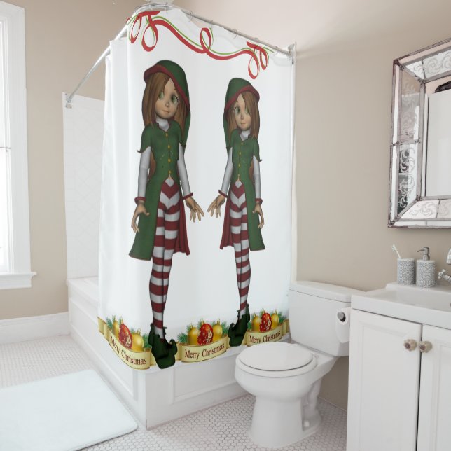 Shower Curtain Elf (In Situ)