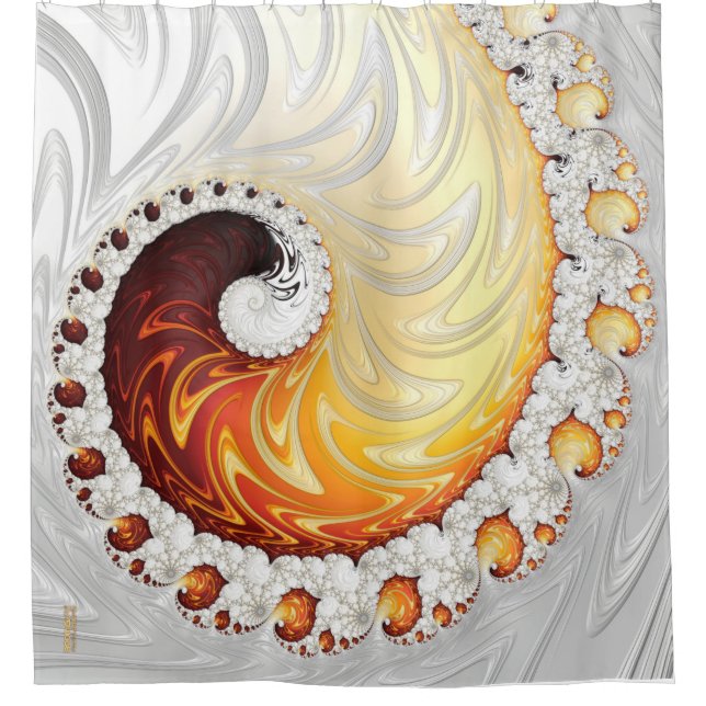 shower curtain - F871 "Fire Snow Sky" (Front)