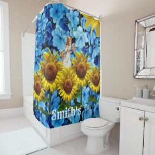 Shower Curtain Fairy Floral