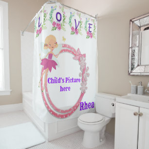 Shower Curtain Fairy Floral Love
