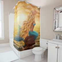 Shower Curtain Fantasy Mermaid
