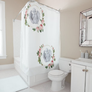Shower Curtain Floral Angel